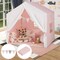 Kids Indoor Outdoor Play Tent with Padded Mat and Wood Frame 51.5-In Pine Wood Fabric Playhouse